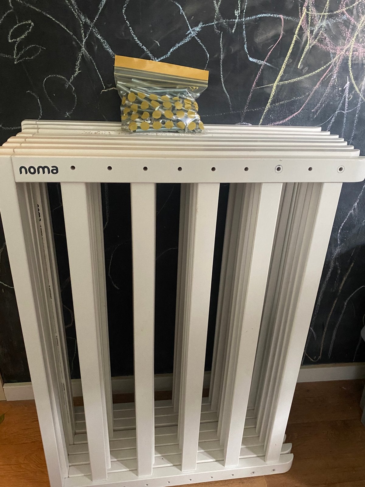 4 Noma schroefhekjes, wit, Ophalen, Gebruikt, 100 tot 115 cm, Schroefhekje