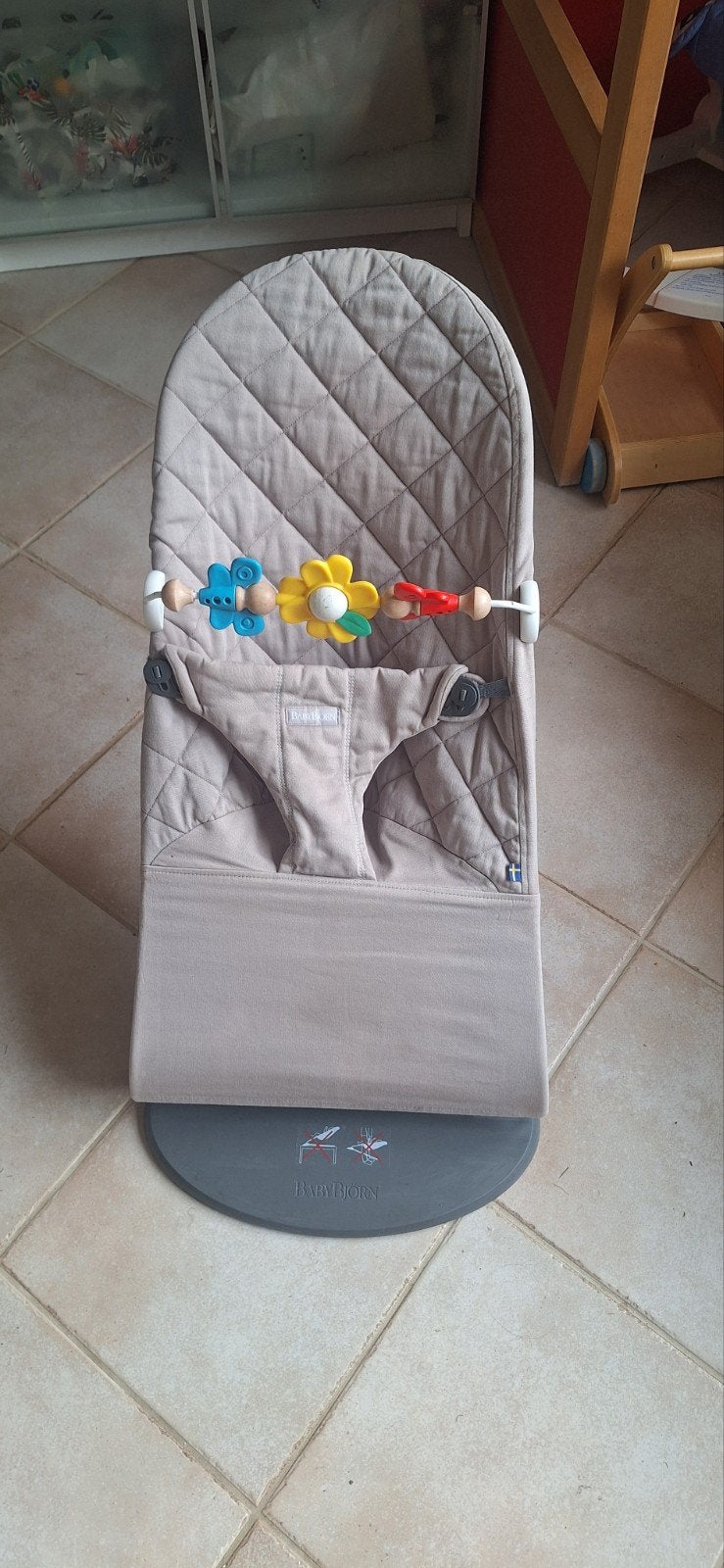 Baby Bjorn Wipstoel met speelboog, Kinderen en Baby's, Wipstoeltjes, Overige merken, Gebruikt, Verstelbaar, Wipstoel