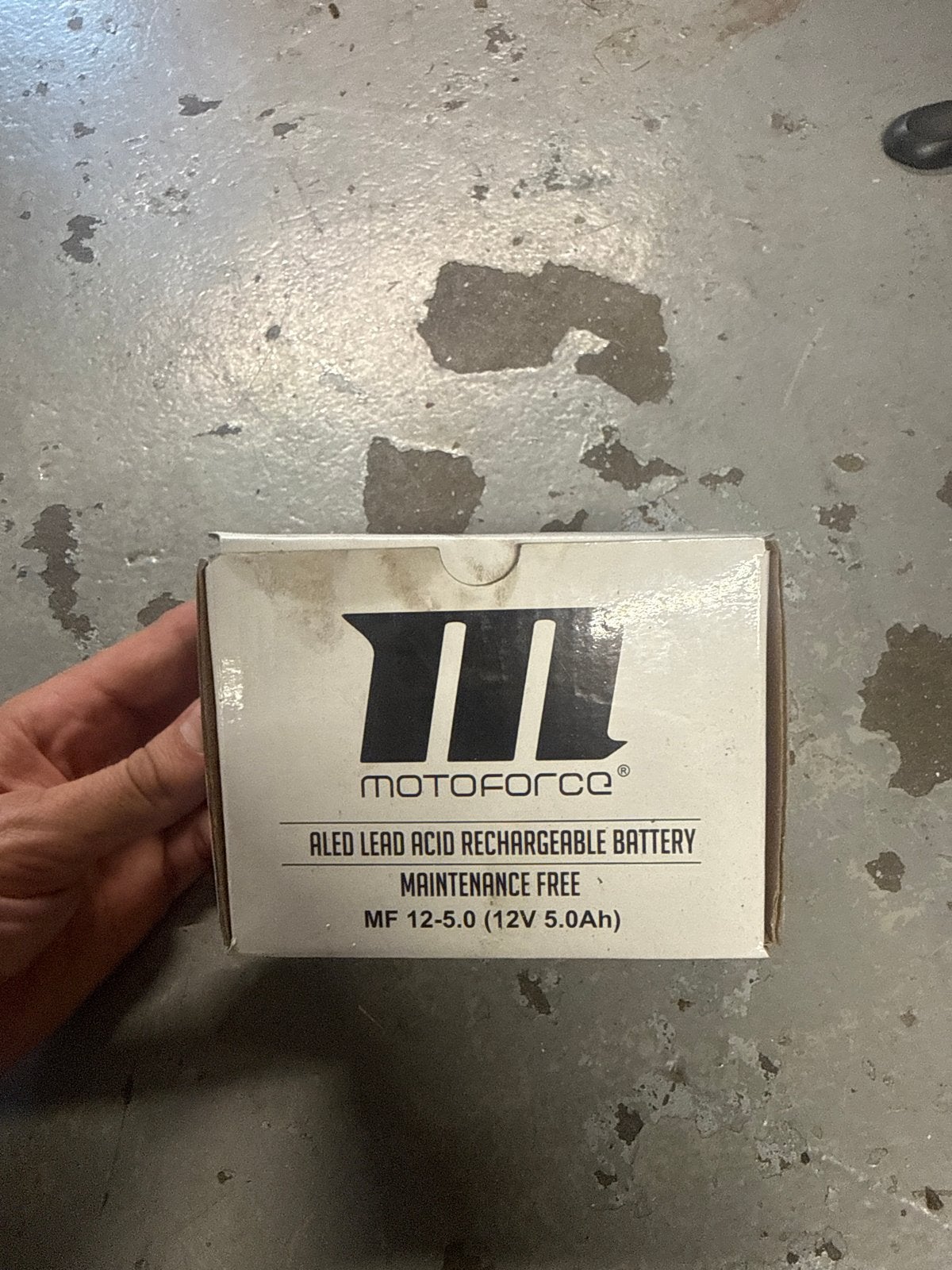 Motoforce MF 12-5.0 (12V 5.0Ah) Loodzuur Accu, Ophalen of Verzenden, Gebruikt