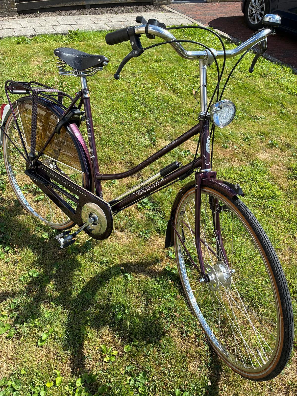Gazelle Superior damesfiets paars 57 cm 5 versnellingen, Fietsen en Brommers, Ophalen, Versnellingen, 56 cm of meer, Zo goed als nieuw