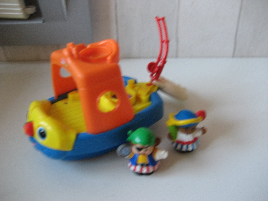 little people fisher price boot met twee piraten, Kinderen en Baby's, Speelgoed | Fisher-Price, Ophalen of Verzenden, Zo goed als nieuw