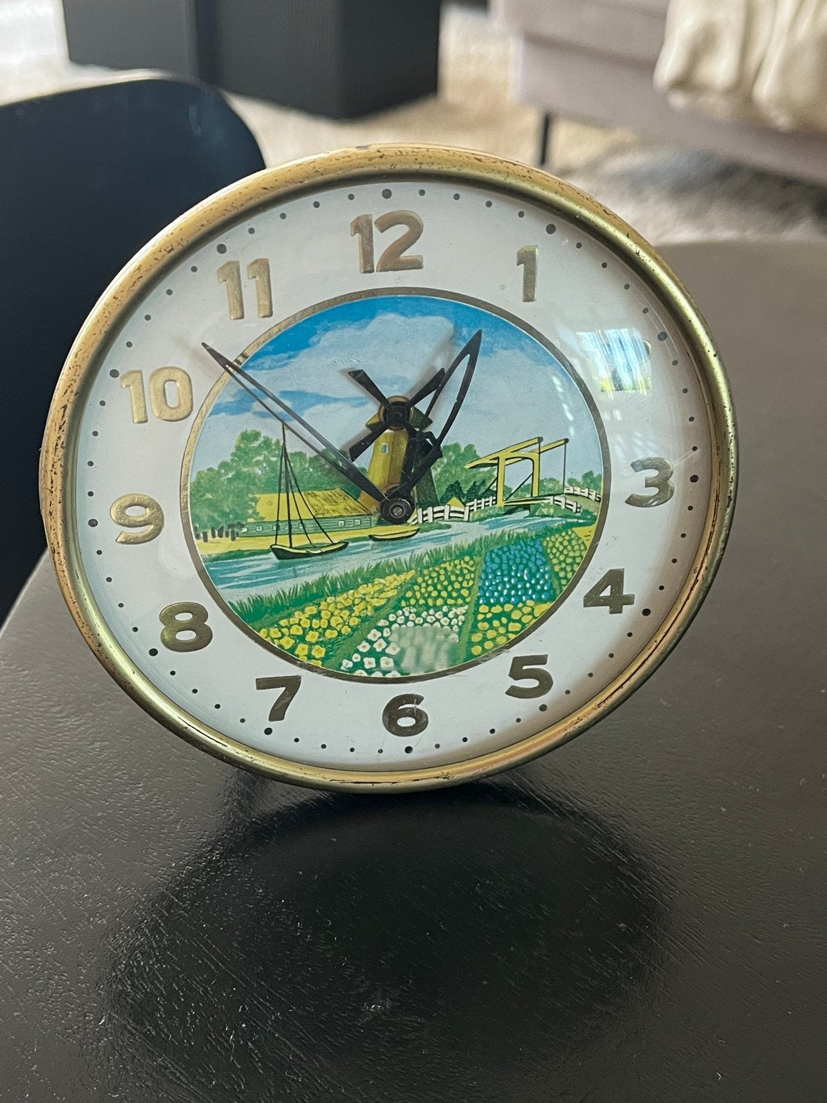 Vintage Nederlandse Windmolen Tafelklok - Decoratief, Antiek en Kunst, Antiek | Klokken, Ophalen of Verzenden
