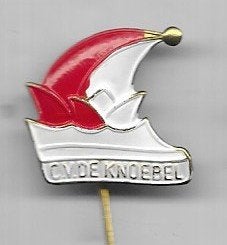 CARNAVAL VERENIGING DE KLOEBEL ROOD WITTE SPELD, Ophalen of Verzenden, Gebruikt, Merk, Speldje of Pin