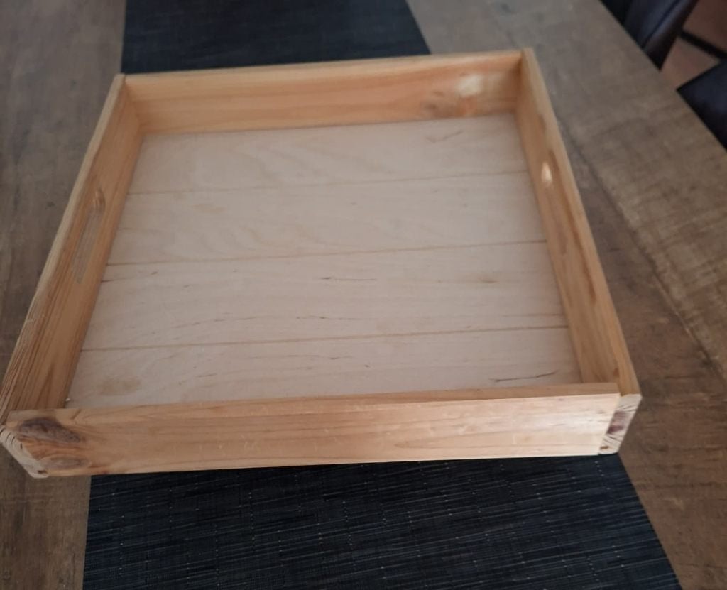 Houten dienblad, Ophalen, Zo goed als nieuw, Rechthoekig, Hout