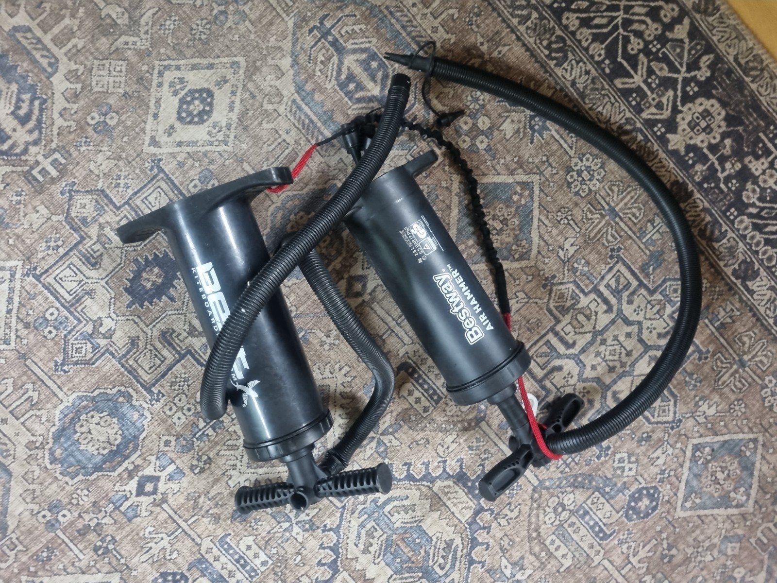 2x Bestway Air Hammer handpomp voor opblaasartikelen, Watersport en Boten, Geen board, Ophalen of Verzenden, Gebruikt