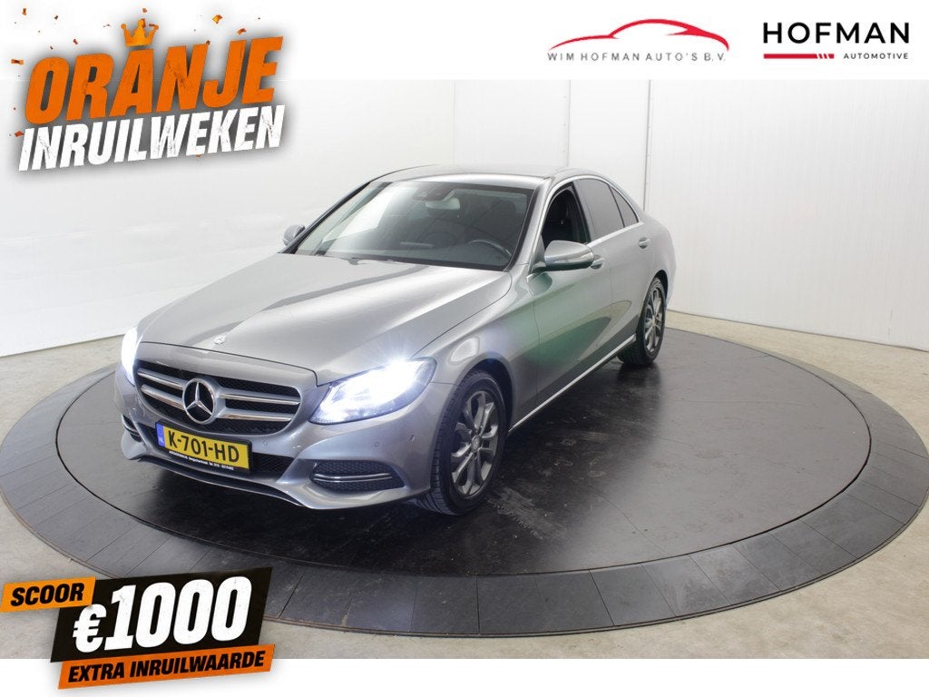 Mercedes-Benz C-Klasse 180 Prestige Camera Dodeh detec Stoel, Automaat, Euro 6, Met garantie (alle), Leder en Stof