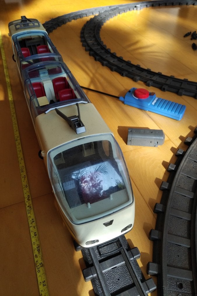 Playmobil RC Train leuke passagierstrein veel rails werkend, Gebruikt, Complete set, Voertuig, Ophalen of Verzenden