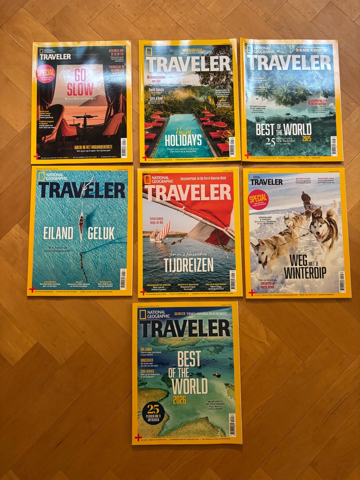 National Geographic Traveler Tijdschriften set 7 st 2025!, Boeken, Ophalen of Verzenden, Zo goed als nieuw, Overige typen