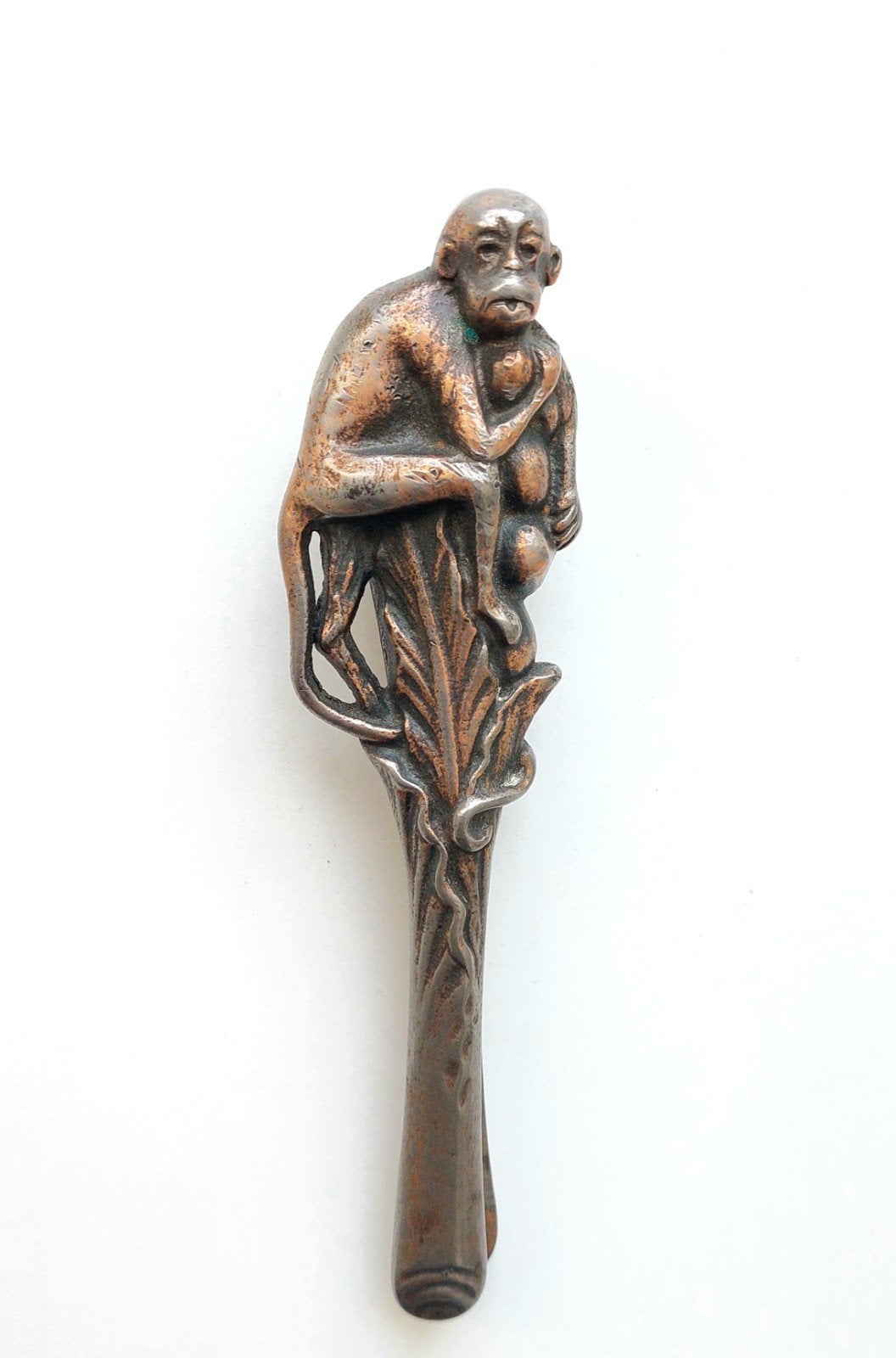 Antieke figuratieve Notenkraker Aap Apen, Antiek en Kunst, Ophalen of Verzenden, Brons