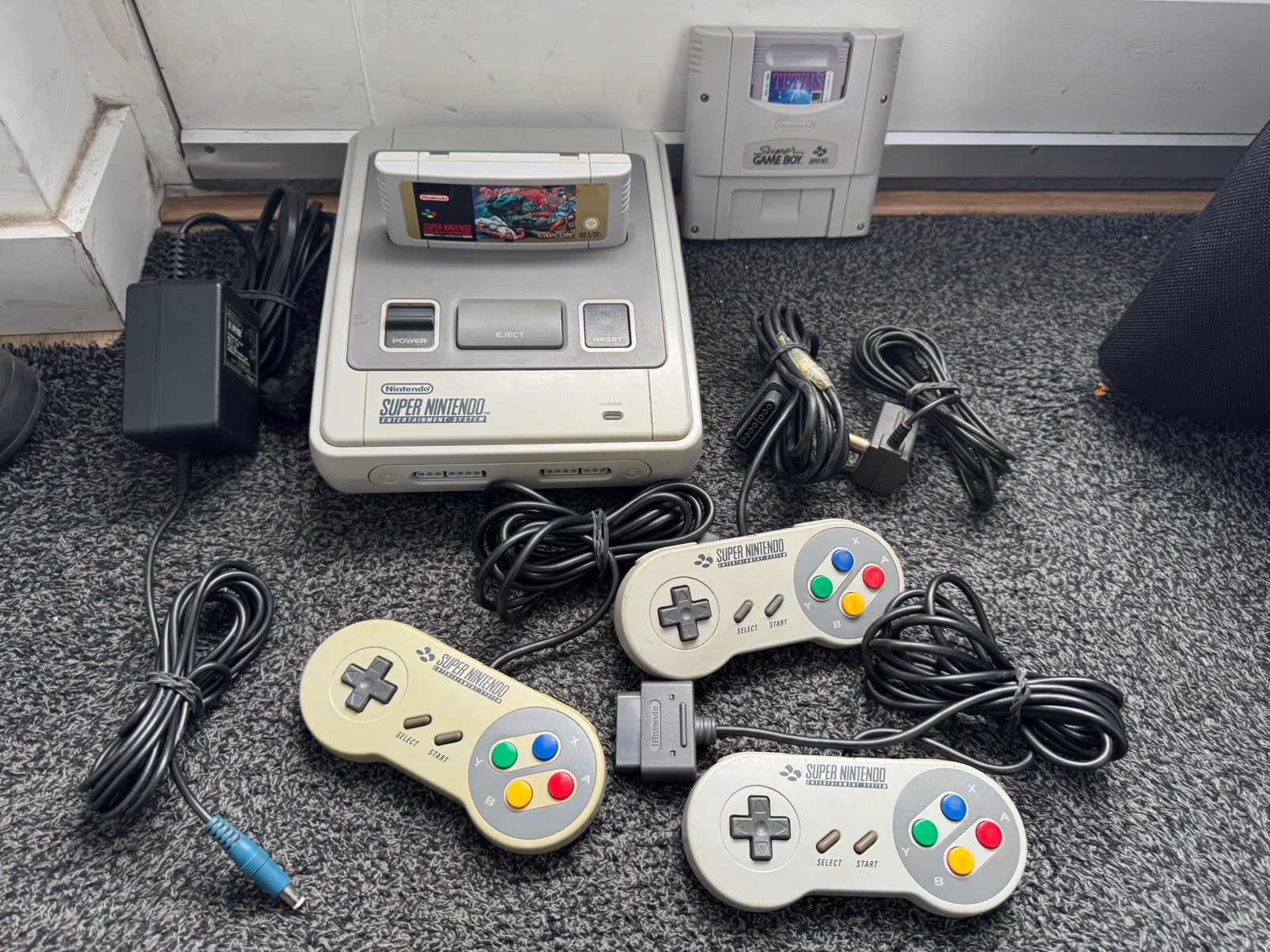 Super Nintendo SNES 1CHIP set + 3 controllers, Ophalen of Verzenden, Zo goed als nieuw, Met 2 controllers