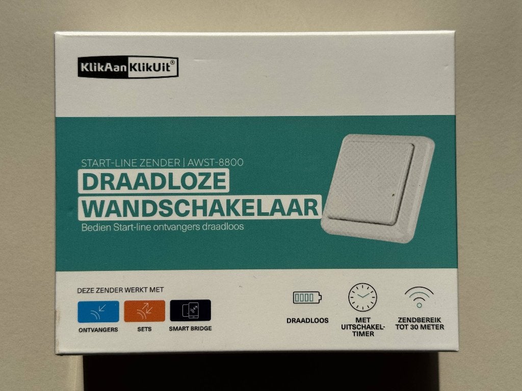 KlikAanKlikUit Draadloze Wandschakelaar AWST-8800 (NIEUW!), Ophalen, Nieuw, Overige merken, Schakelaar
