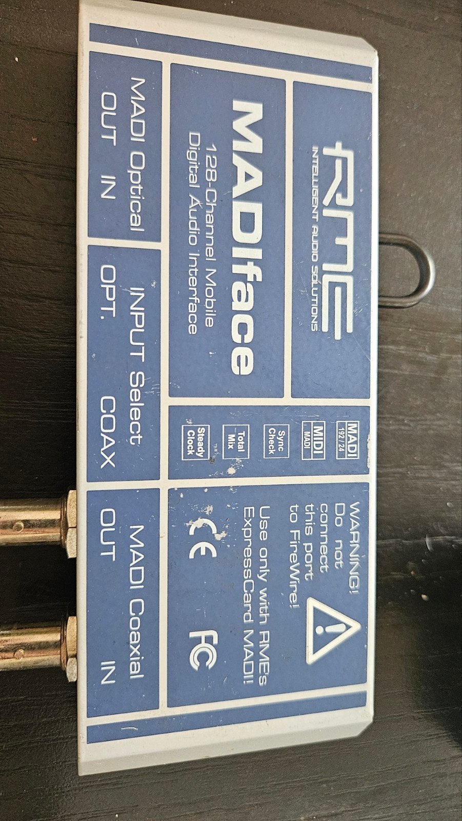 RME MADIface met ExpressCard MADI / Firewire