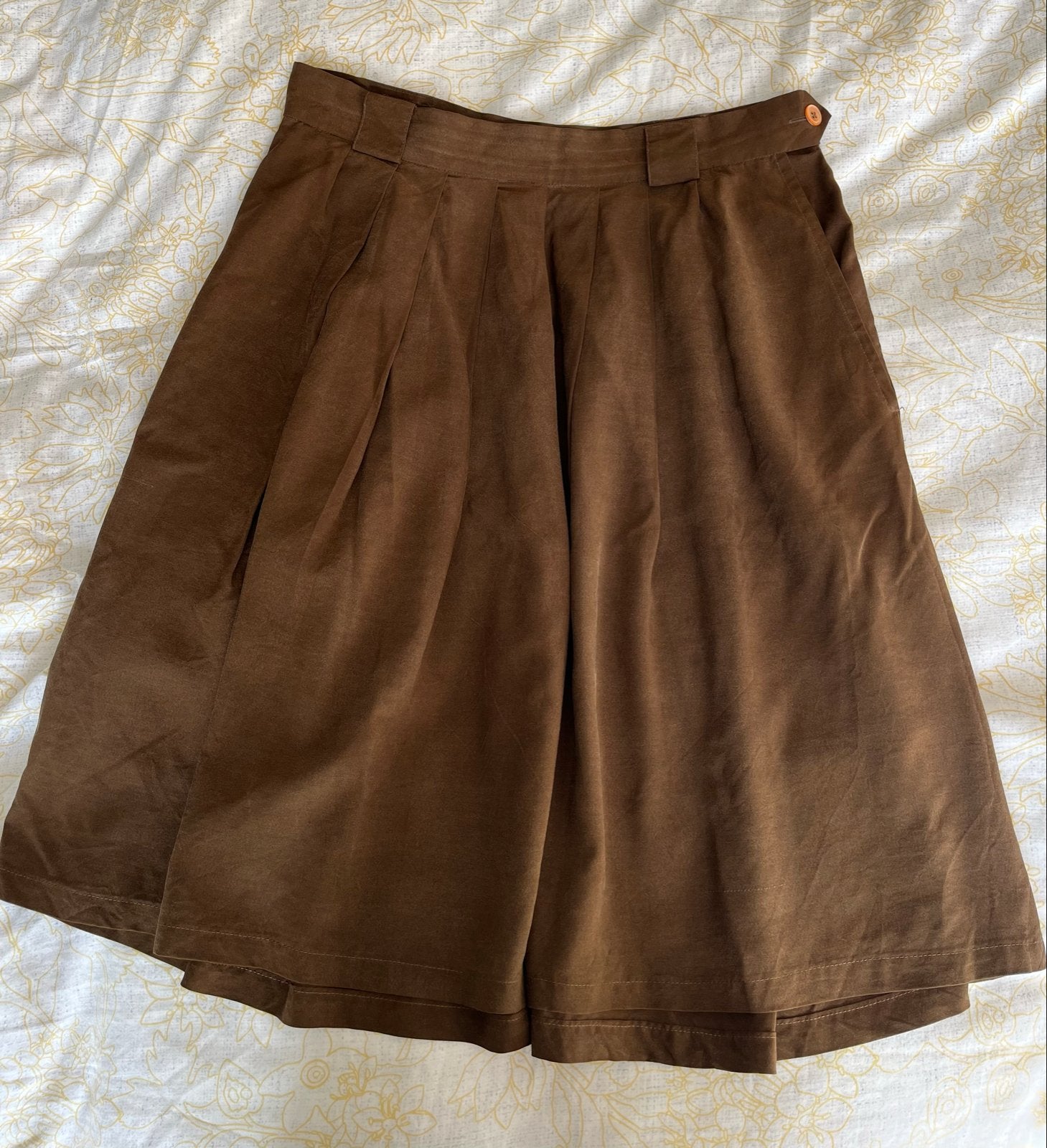 Pauw Amsterdam cognac rok maat S/M, Kleding | Dames, Bruin, Ophalen of Verzenden, Zo goed als nieuw, Knielengte