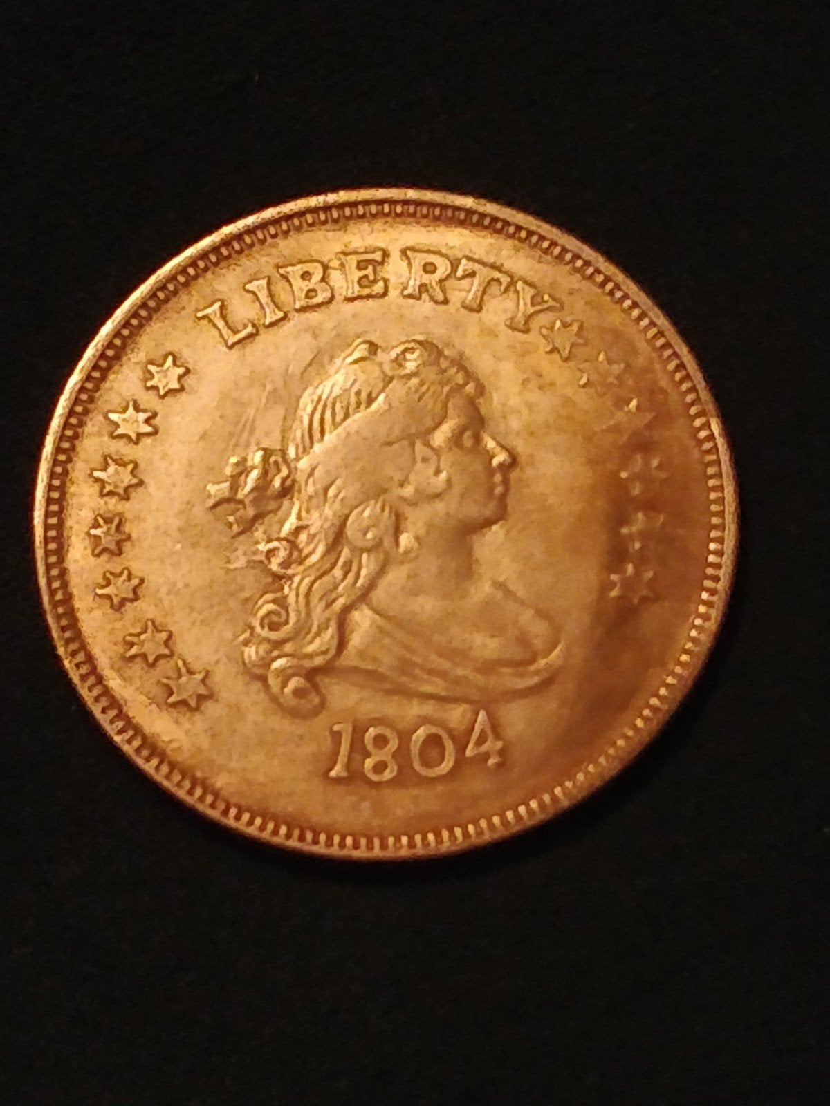 Replica Zilverkleurige Munt - Liberty 1804, Ophalen of Verzenden, Gebruikt