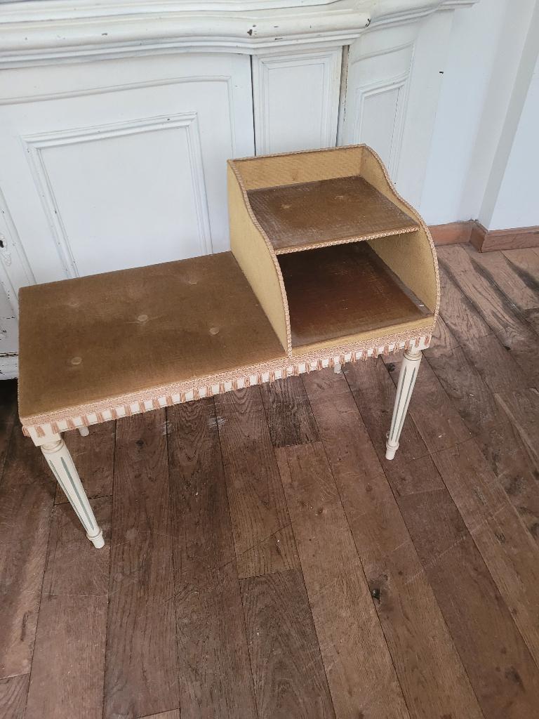 Vintage fluwelen bedbankje telefoonbankje, Ophalen