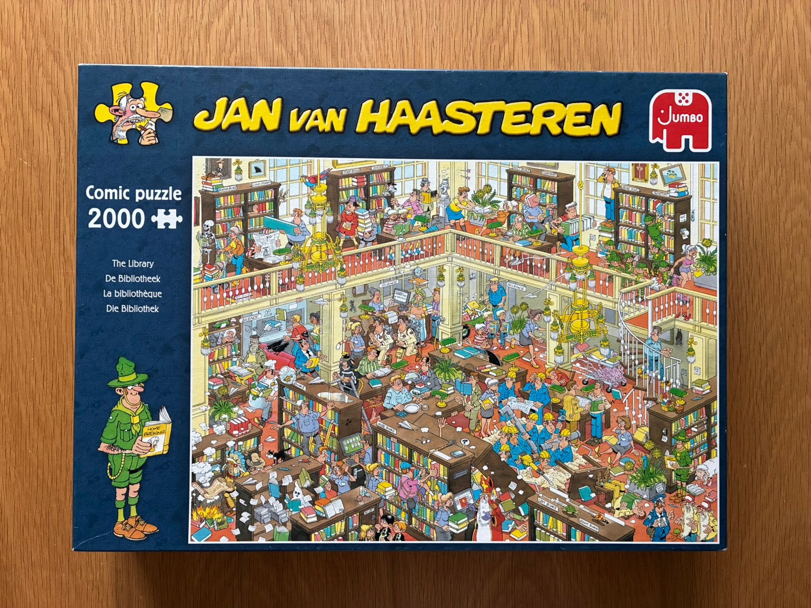 Jan van haasteren de bibliotheek 2000 stukjes the library, Ophalen of Verzenden, Meer dan 1500 stukjes, Zo goed als nieuw, Legpuzzel