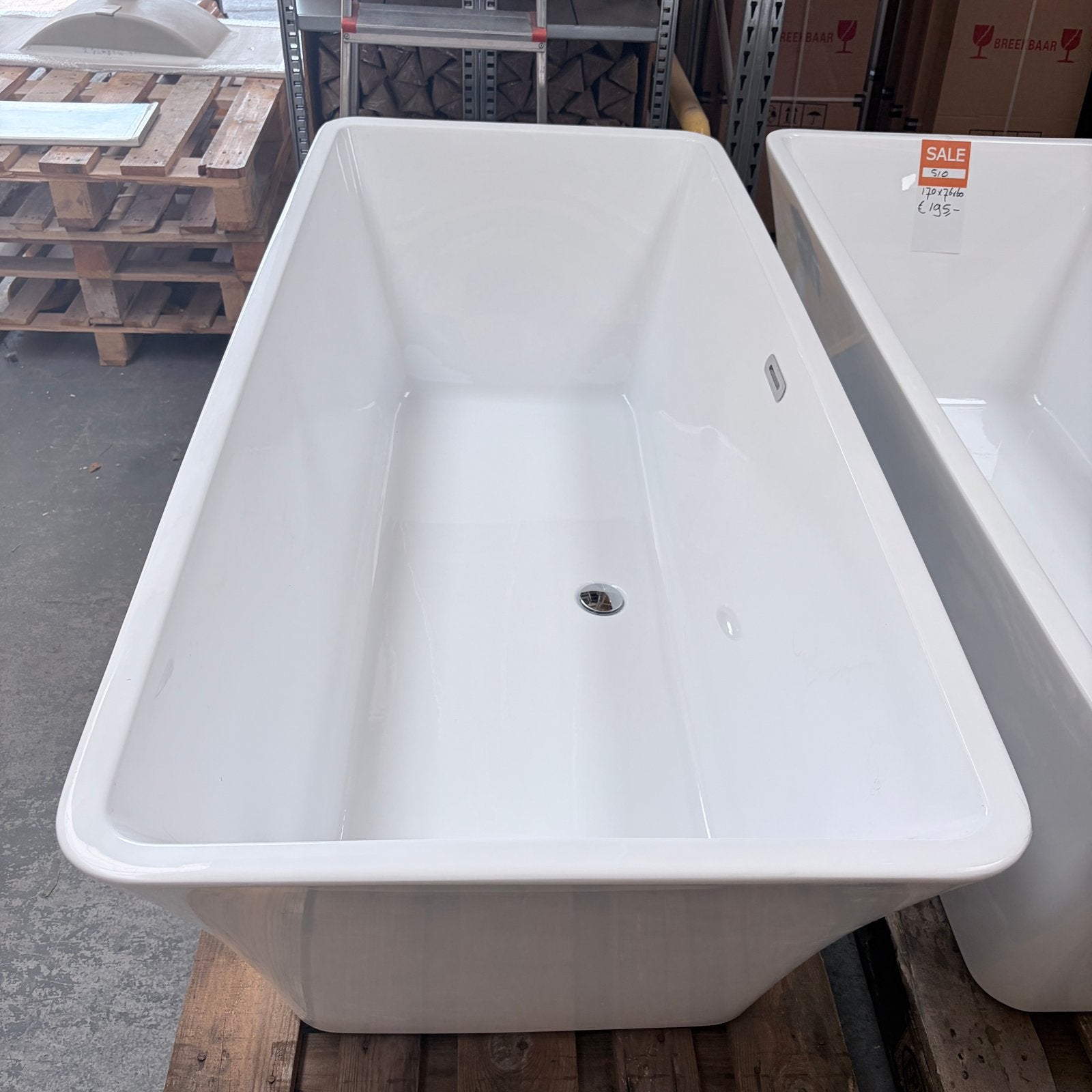 Rechthoekig ligbad van 170x78x60cm Bad nr511, Ophalen of Verzenden, Nieuw