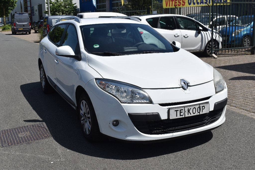 Renault Mégane 1.6 16V 74KW Estate 2011 Wit LPG, Auto's, Voorwielaandrijving, 15 km/l, 4 cilinders, 100 pk