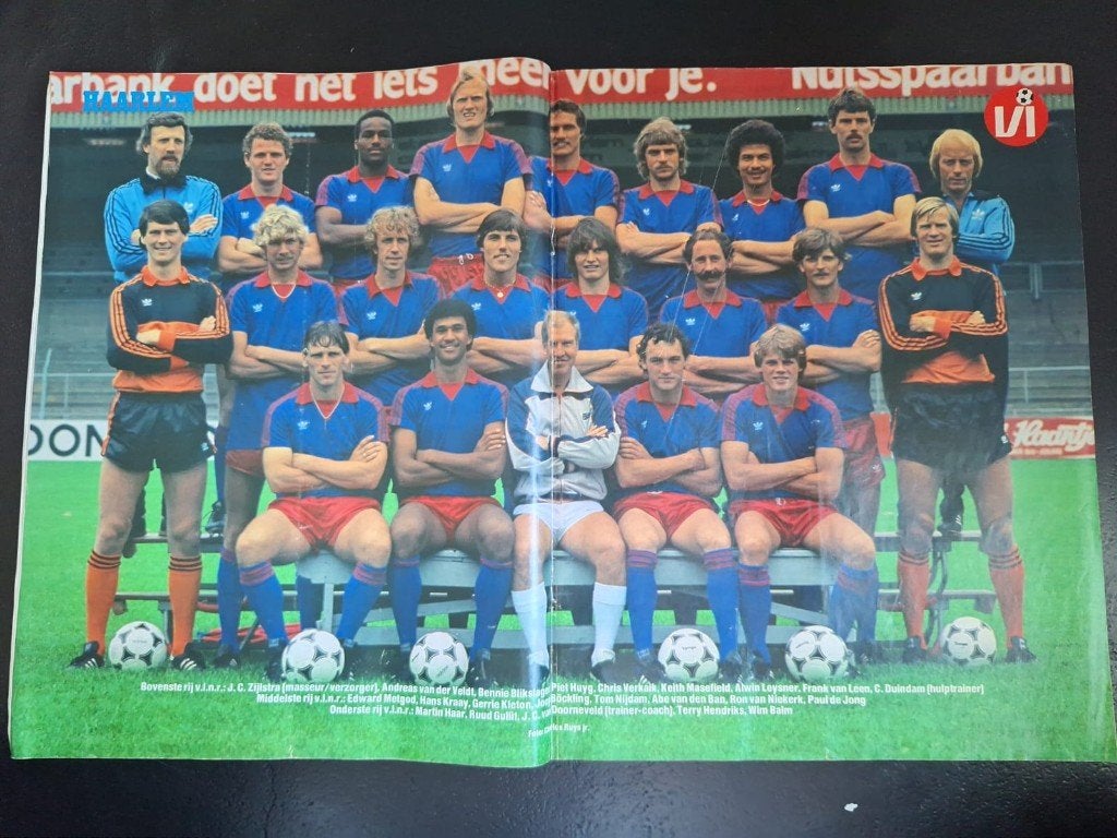 Oude poster Ruud Gullit – HFC Haarlem [1], Ophalen of Verzenden, Gebruikt, Ajax, Poster, Plaatje of Sticker