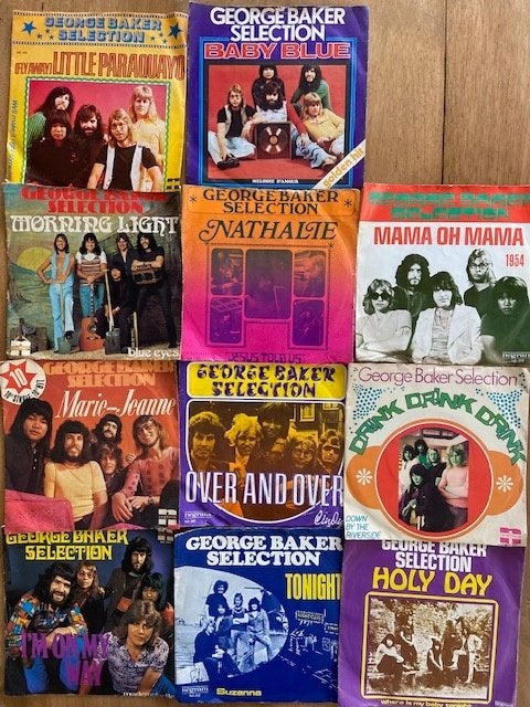 George Baker Selection 12x vintage single’s in hoes., Cd's en Dvd's, Gebruikt, 7 inch, Ophalen of Verzenden, Overige typen