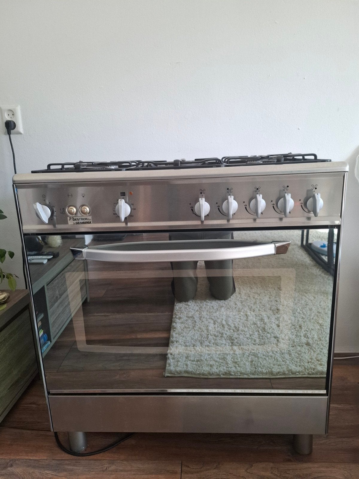 Bestron by Germania 5-pits gasfornuis met elektrische oven, Ophalen, Gebruikt, Gas, Vrijstaand