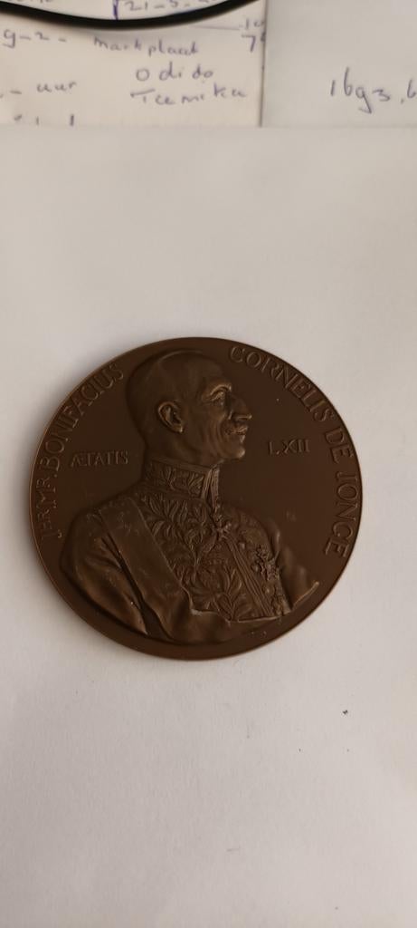 Bronzen Penning Cornelis de Jonge Gouverneur-Generaal, Ophalen of Verzenden
