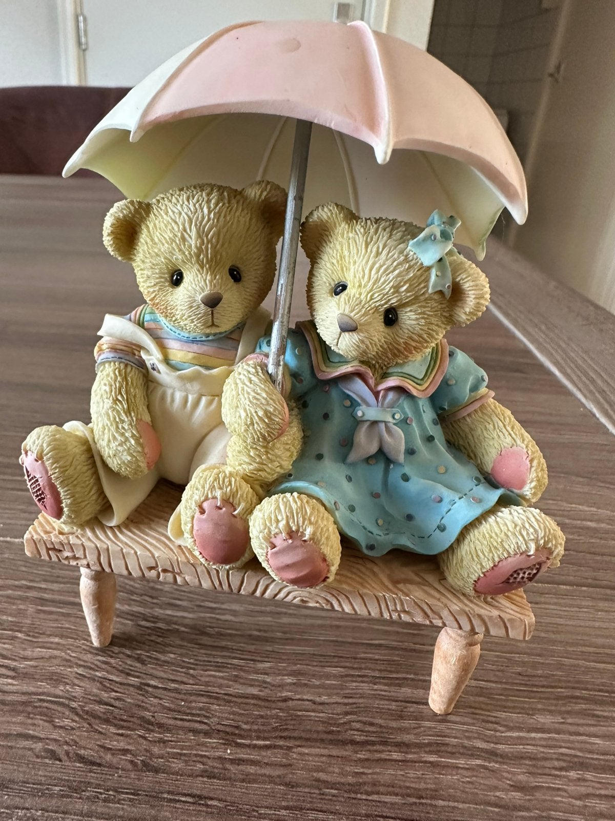 Cherished teddies carter en elsie, Ophalen of Verzenden, Zo goed als nieuw, Beeldje, Cherished Teddies