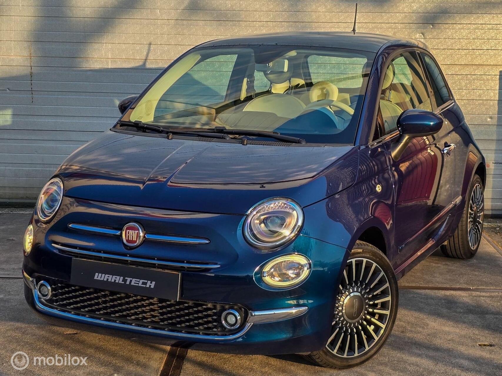 Fiat 500 1.2 Lounge Cruise Pano Pdc Climate, Voorwielaandrijving, Gebruikt, 4 cilinders, Leder en Stof