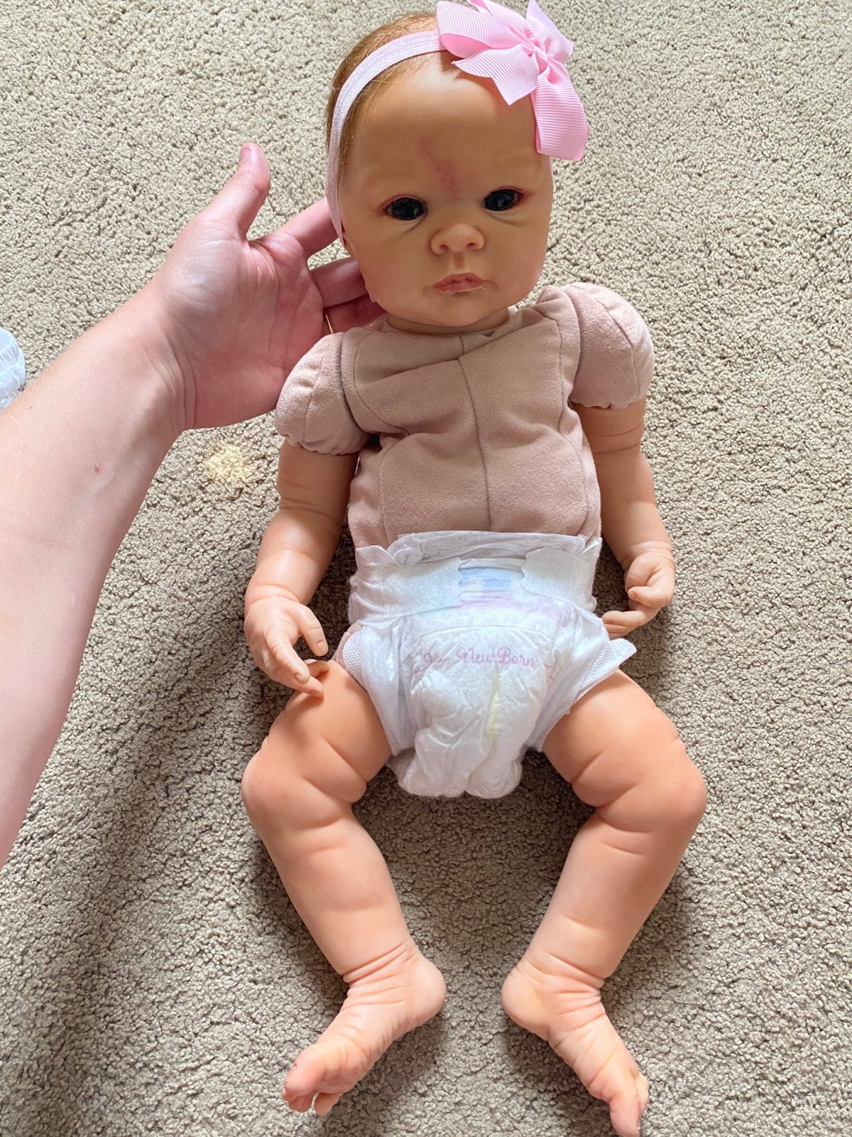 Reborn Baby Jill by Adrie Stoete, Ophalen of Verzenden, Gebruikt, Pop, Levensecht of Reborn
