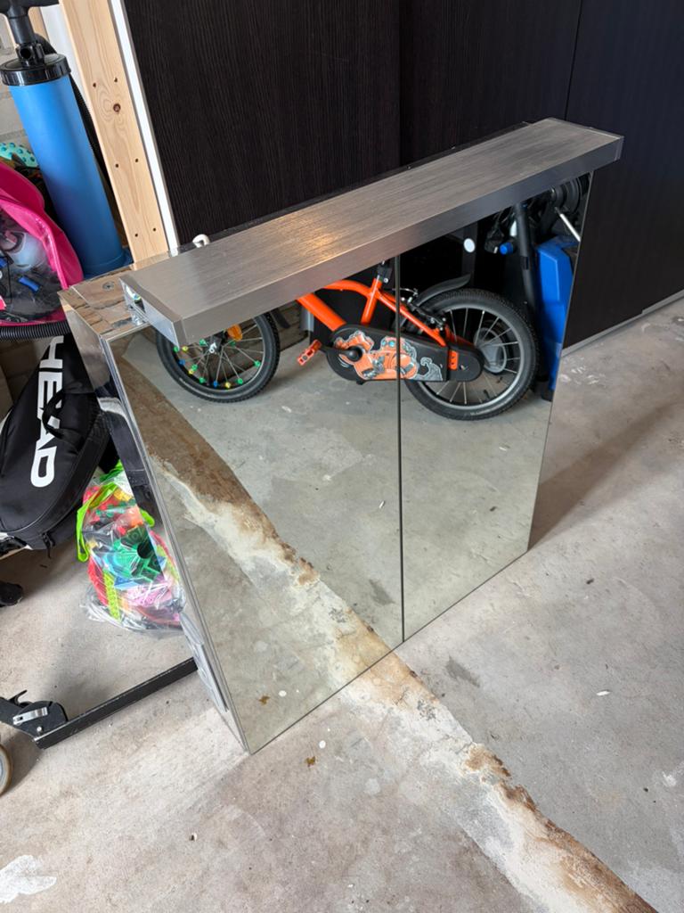 Spiegelkast met verlichting en stopcontact, Huis en Inrichting, Ophalen, 50 tot 100 cm, Minder dan 25 cm, Minder dan 100 cm