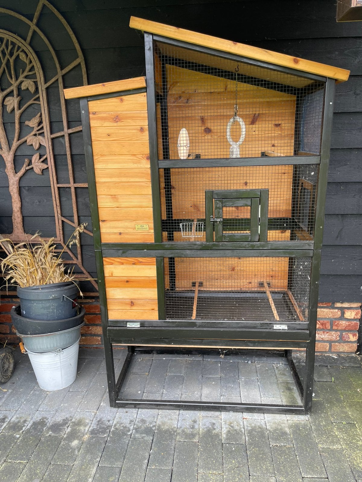 Vogel kooi/ voliere., Ophalen, Zo goed als nieuw, Hout, Vogelkooi