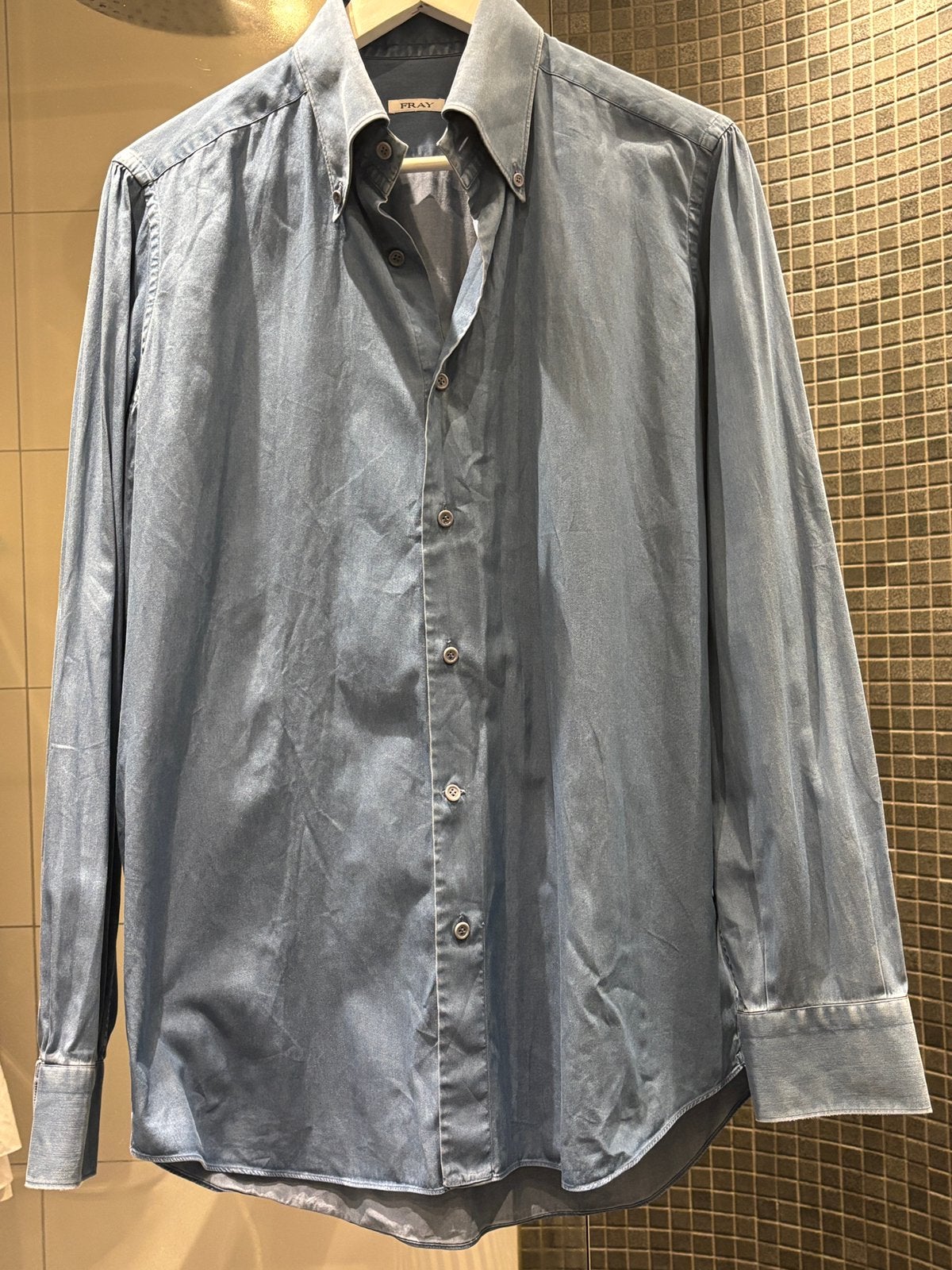 Fray - Mens Overhemd - Oger, Kleding | Heren, Ophalen of Verzenden, Zo goed als nieuw, Blauw, Overige halswijdtes