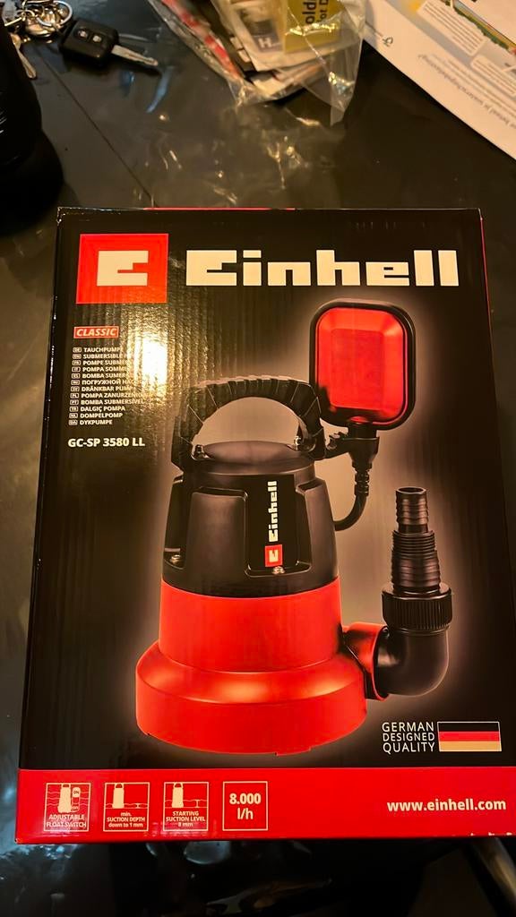 Einhell GC-SP 3580 LL Dompelpomp - Nieuw in doos, Tuin en Terras, Waterpompen, Ophalen of Verzenden, Nieuw, Elektrisch, Dompelpomp