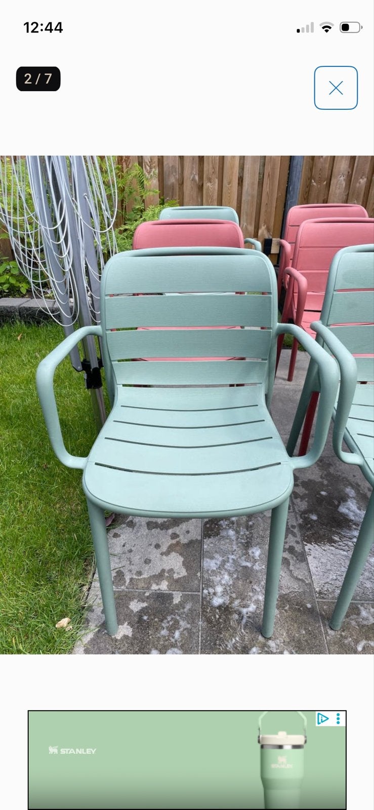 Set van 6 tuinstoelen - Groen en terra, Ophalen, Gebruikt, Kunststof