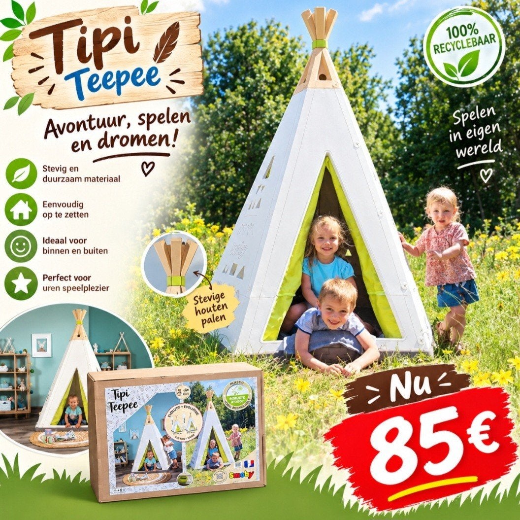 Smoby Tipi speeltent en speelhuis, Ophalen, Nieuw