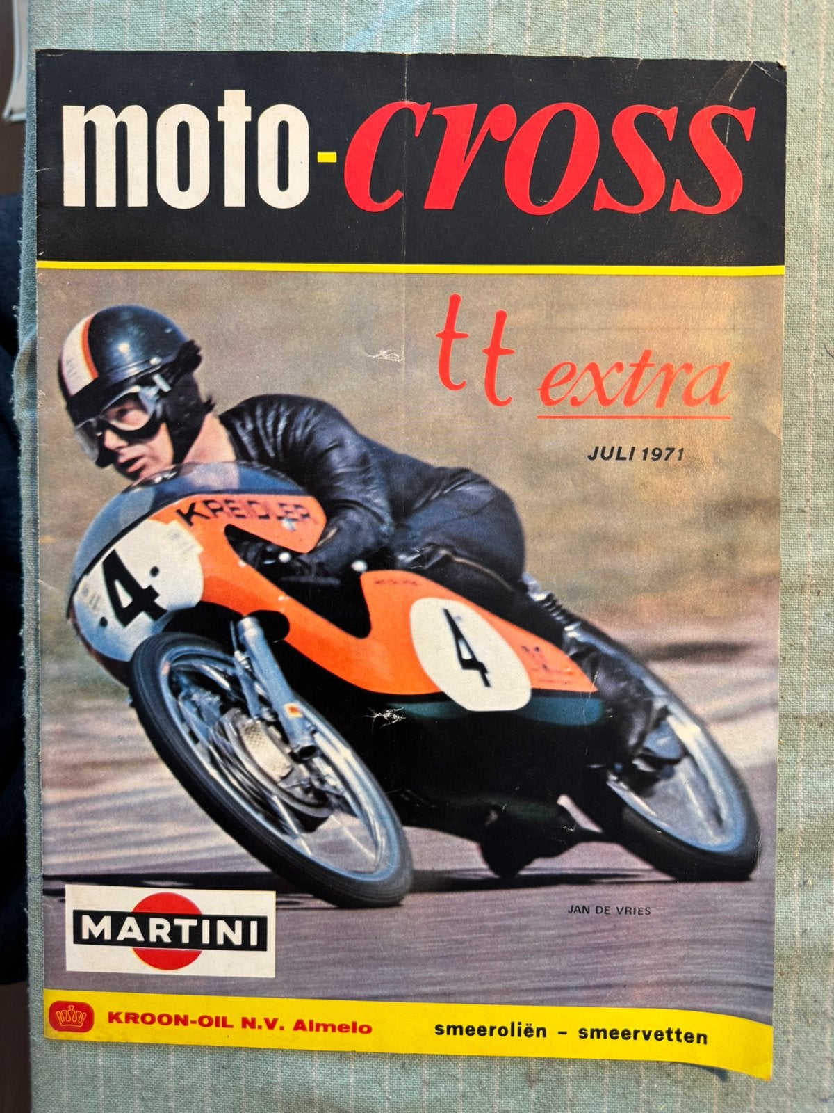 Knipsel 1971 Jan de Vries op Kreidler Van Veen, Verzenden, Zo goed als nieuw, Motoren