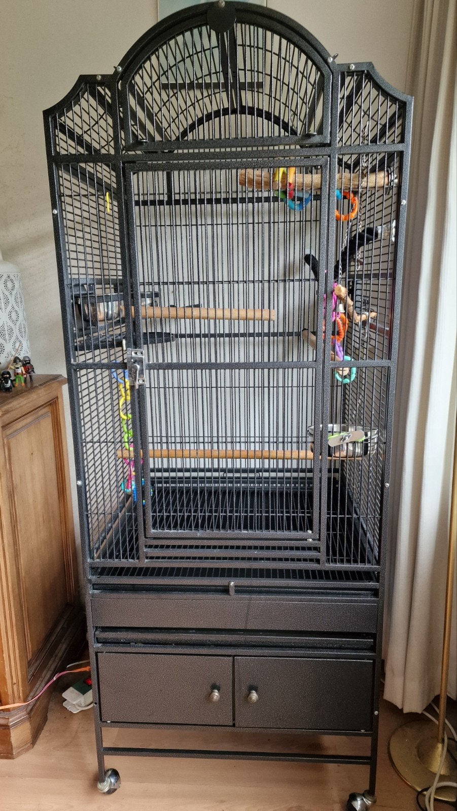 Grote papegaaienkooi, Dieren en Toebehoren, Ophalen, Metaal, Vogelkooi