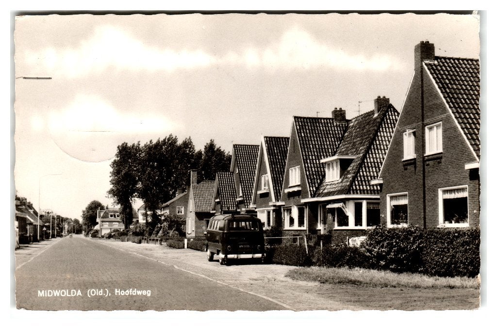 Midwolda, Hoofdweg, Verzenden, 1960 tot 1980, Gelopen, Groningen