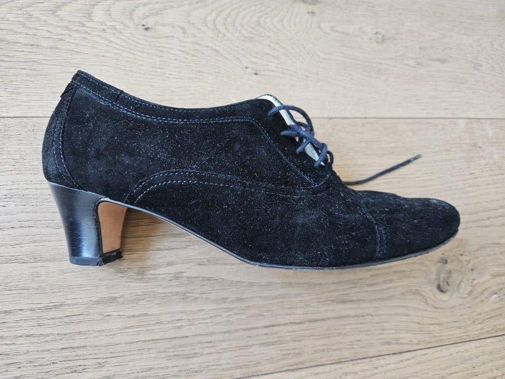 Leren dames schoenen, Hassia, Zwart, Ophalen of Verzenden, Sneakers of Gympen