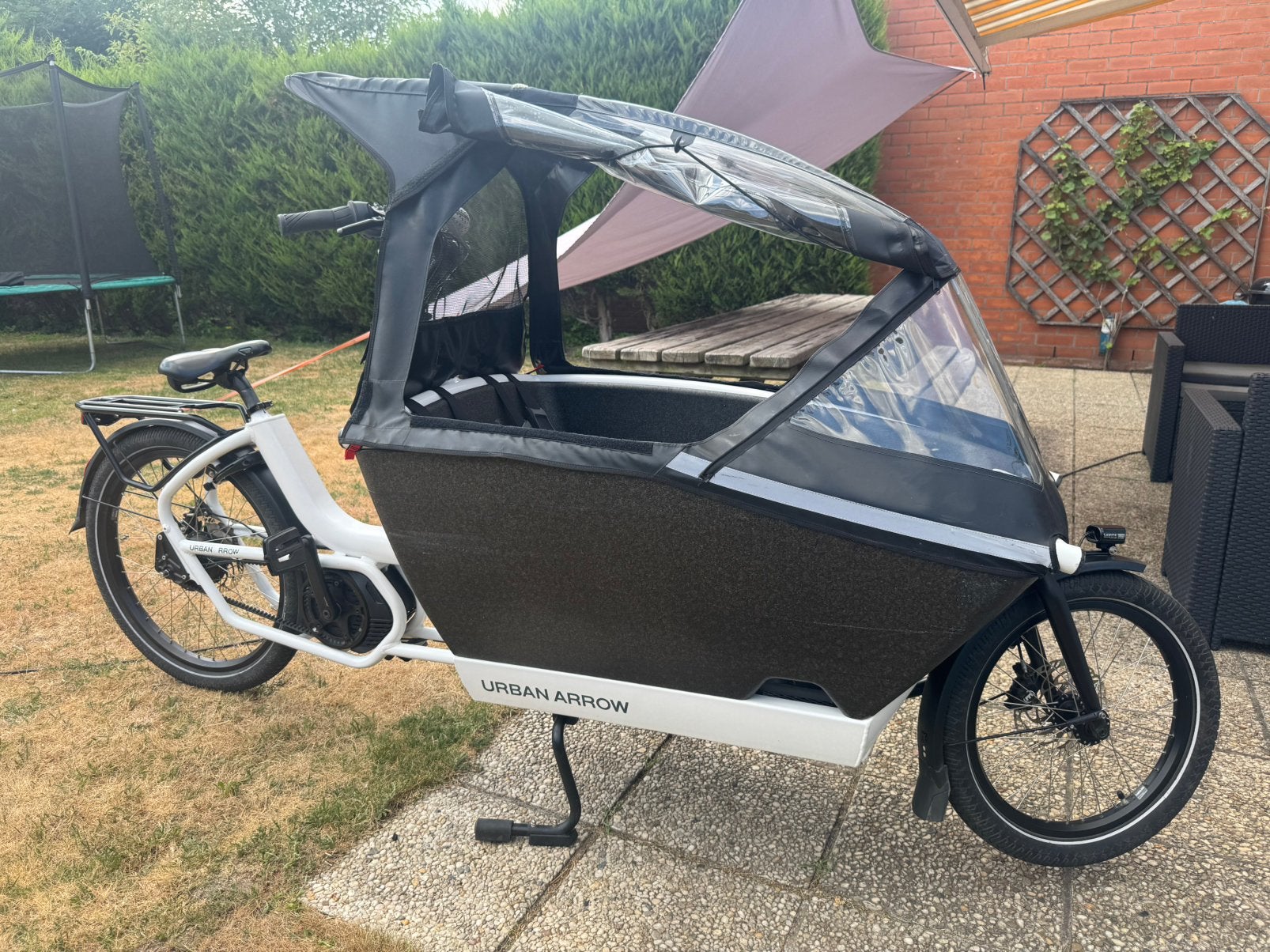 Urban arrow cargo 85nm riemaandrijving, 4 kinderen of meer, Ophalen of Verzenden, Zo goed als nieuw, Schijfrem