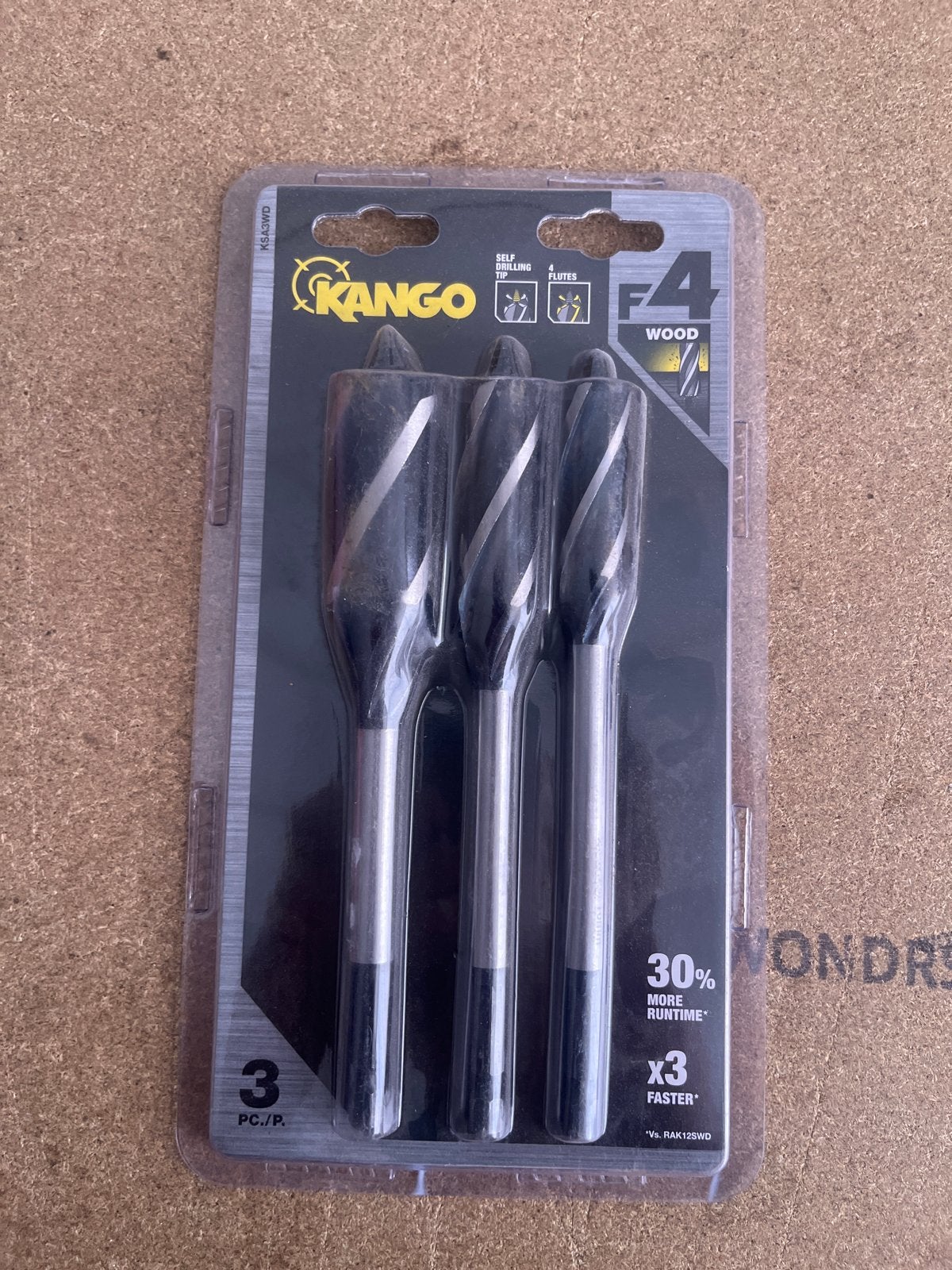 Kango F4 Houtboren Set - 3 Stuks, Zelfborend, 4-kants, Ophalen of Verzenden, Nieuw, Overige typen