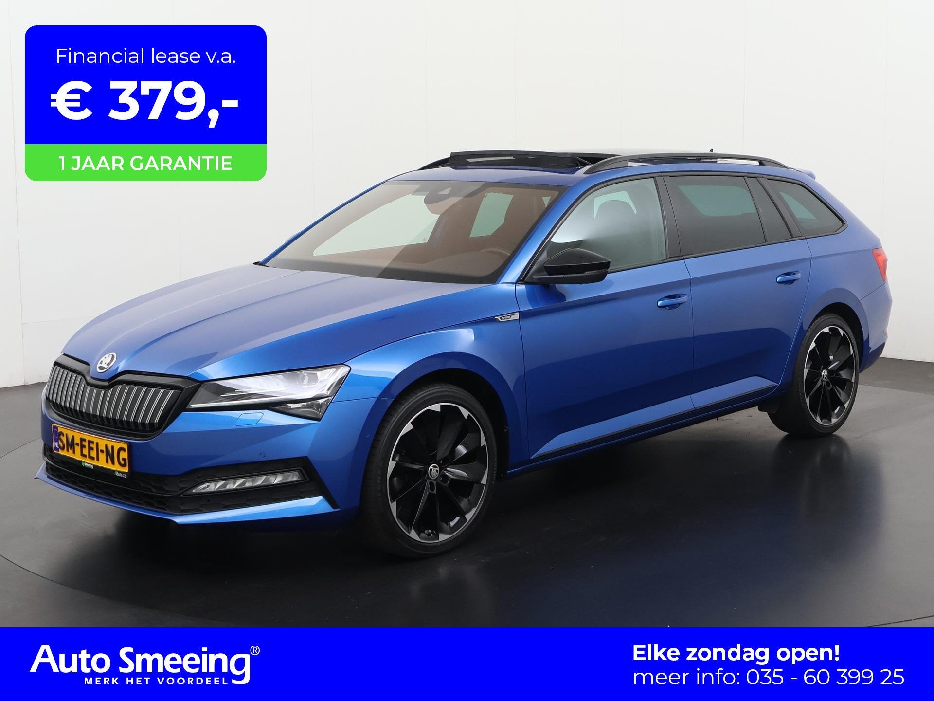 Skoda Superb Combi 1.4 TSI iV Sportline | Panoramadak | Trek, Auto's, Skoda, Gebruikt, Euro 6, Blauw, Alcantara
