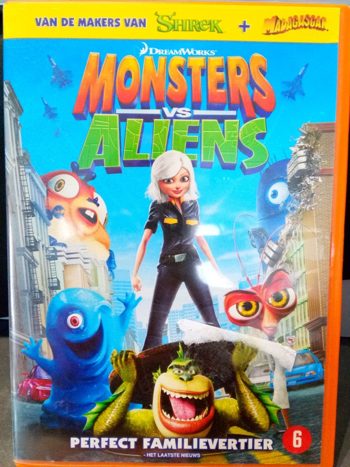 Monsters vs Aliens DreamWorks DVD - Perfect Familievertier, Gebruikt, Animatie, Amerikaans, Nederlands