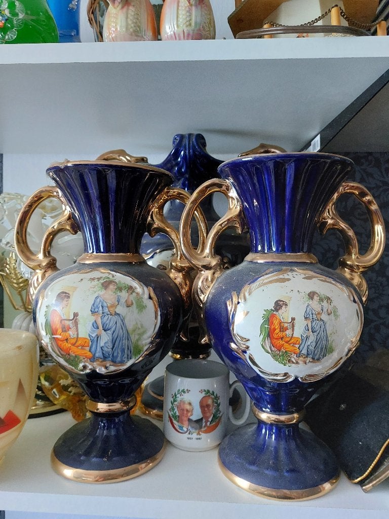 mooi blauw kast stel, Antiek en Kunst, Antiek | Vazen, Ophalen
