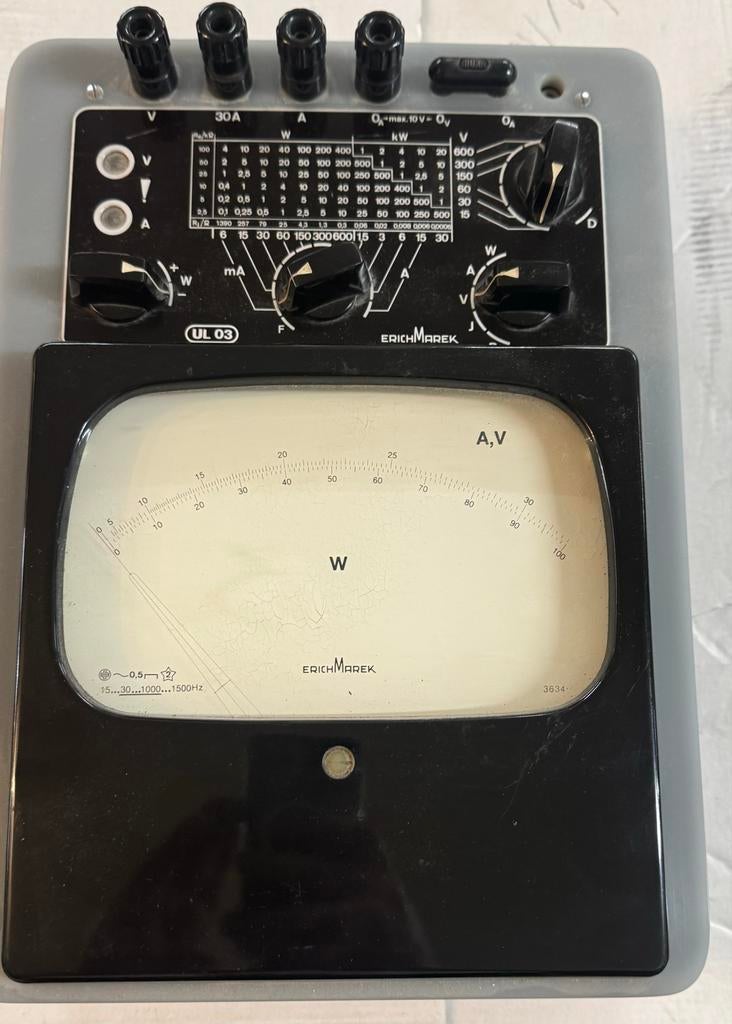 Vintage Erich Marek UL 03 Multimeter - Analoge Meter, Gebruikt, ., Multimeter, Ophalen of Verzenden
