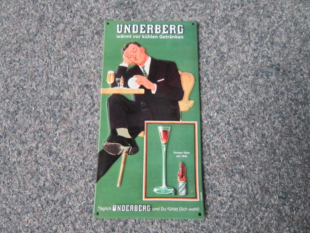 UNDERBERG BLIKKEN RECLAMEBORD, Verzamelen, Ophalen, Zo goed als nieuw, Reclamebord