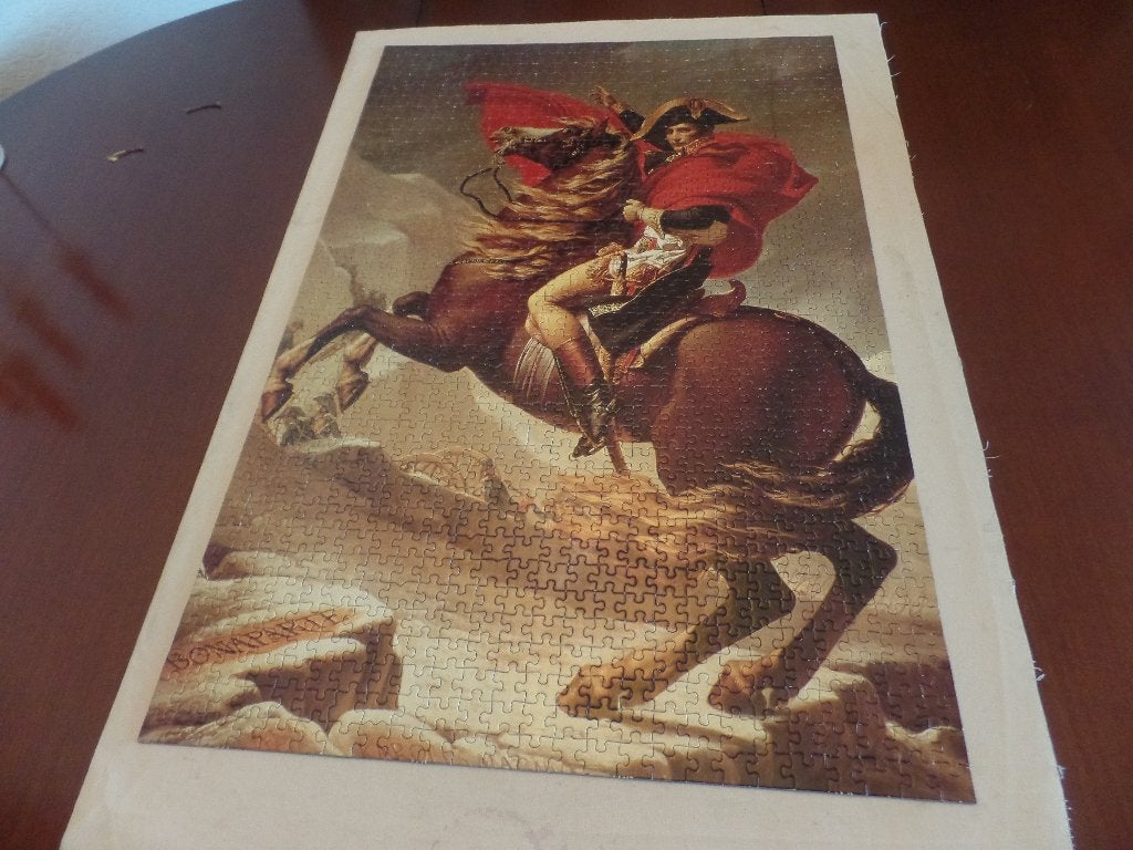 Puzzel Napoleon trekt over de Alpen 1000 stukjes, Ophalen of Verzenden, 500 t/m 1500 stukjes, Gebruikt, Legpuzzel