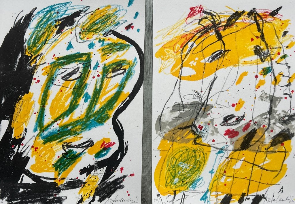 Twee zeefdrukken Kees Salentijn, Antiek en Kunst, Kunst | Litho's en Zeefdrukken, Gesigneerd, Verzenden, Zeefdruk