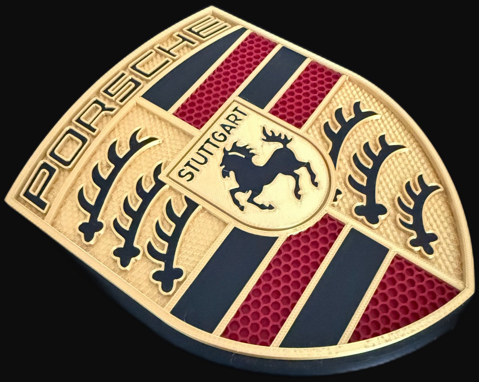Porsche Reliëf Schild Logo Embleem, Verzenden, Nieuw, Reclamebord