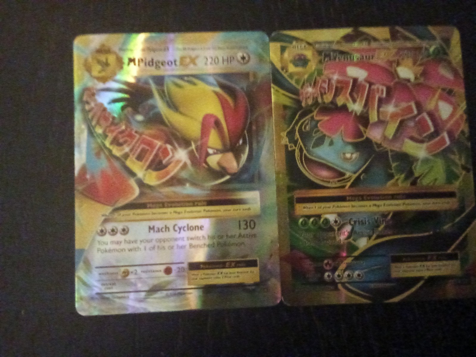 Pokémon Kaarten: M Pidgeot EX en M Venusaur EX FOIL MOET WEG, Ophalen, Zo goed als nieuw, Losse kaart, Foil